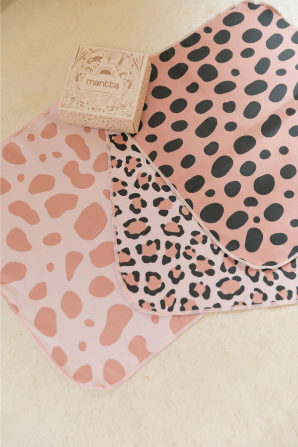 Set de toallas faciales Animal Print